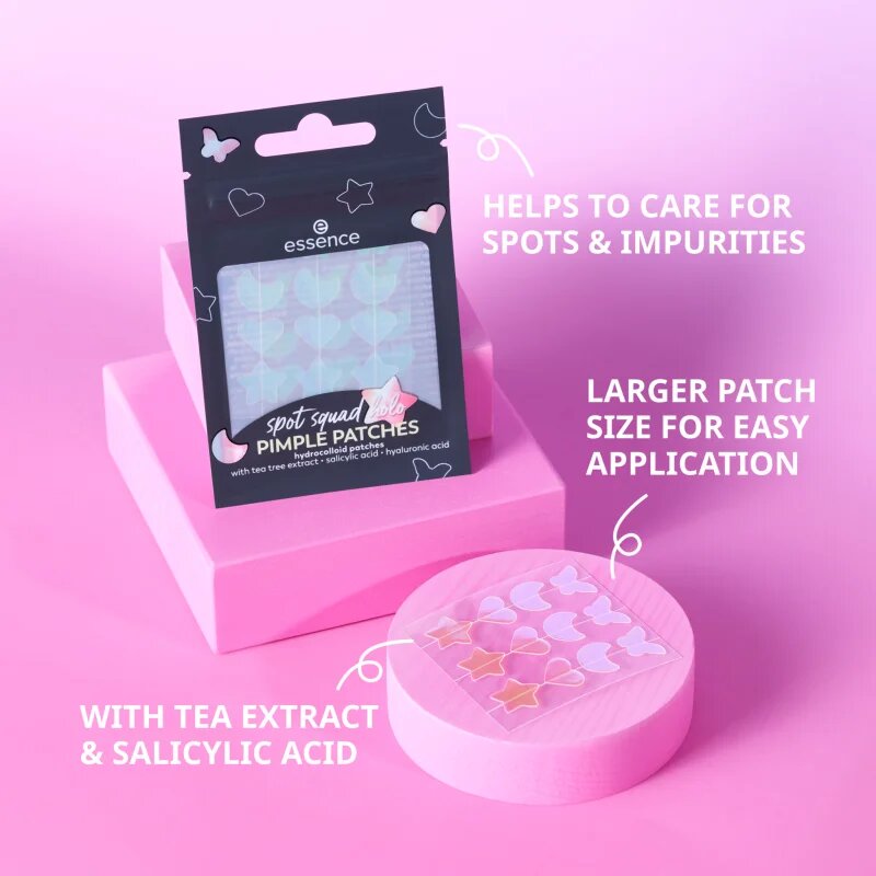 essence Spot Squad Holo Pimple Patches obliži za problematično kožo 24 kos