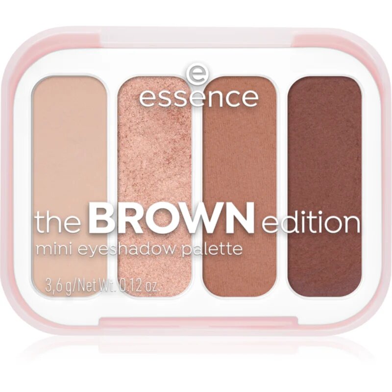 essence The Brown Edition paleta senčil za oči mini 3.6 g