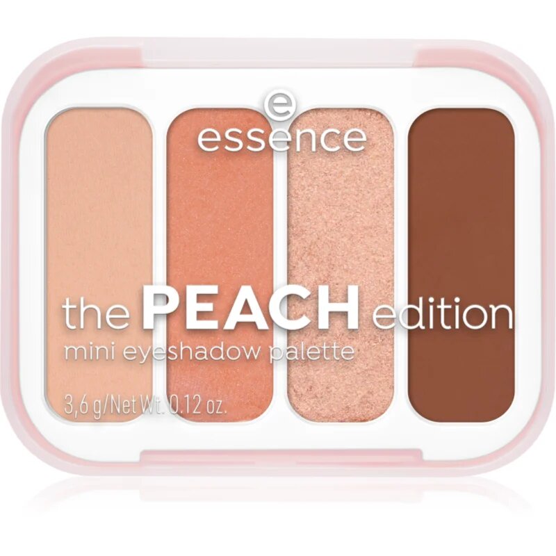 essence The Peach Edition paleta senčil za oči mini 3.6 g