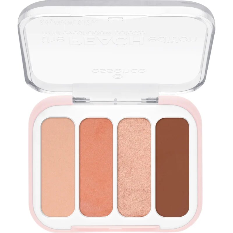 essence The Peach Edition paleta senčil za oči mini 3.6 g