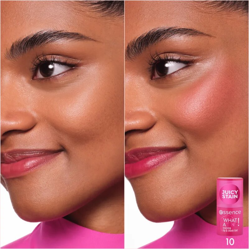 essence WHAT A TINT! večnamensko ličilo za ustnice in lica odtenek 10 Raspberry Vibes 5 g