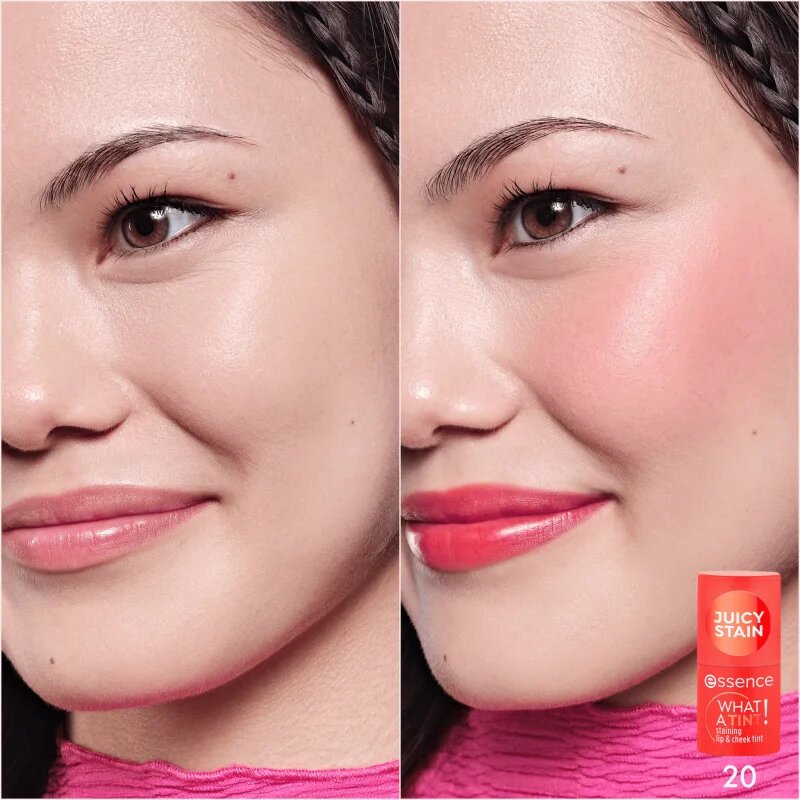 essence WHAT A TINT! večnamensko ličilo za ustnice in lica odtenek 20 Grapefruit Bliss 5 g