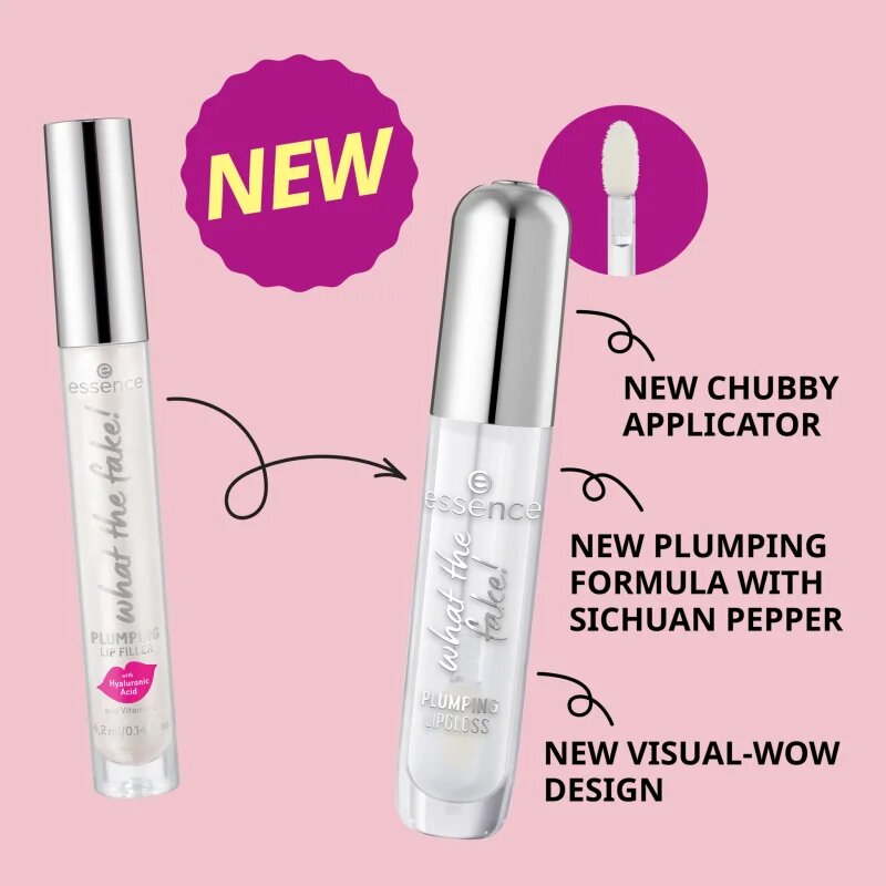 essence WHAT THE FAKE! sijaj za ustnice za večji volumen odtenek 101 Main Squeeze 4 ml
