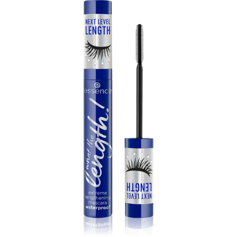 essence What The Length! vodoodporna maskara za podaljšanje trepalnic odtenek 02 Black Waterproof 10 ml