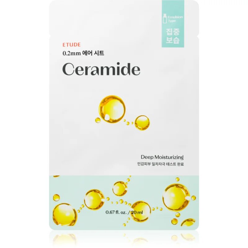 ETUDE 0.2 Therapy Air Mask Ceramide vlažilna tekstilna maska za obnovo kožne pregrade za obnovo kožne pregrade 20 ml
