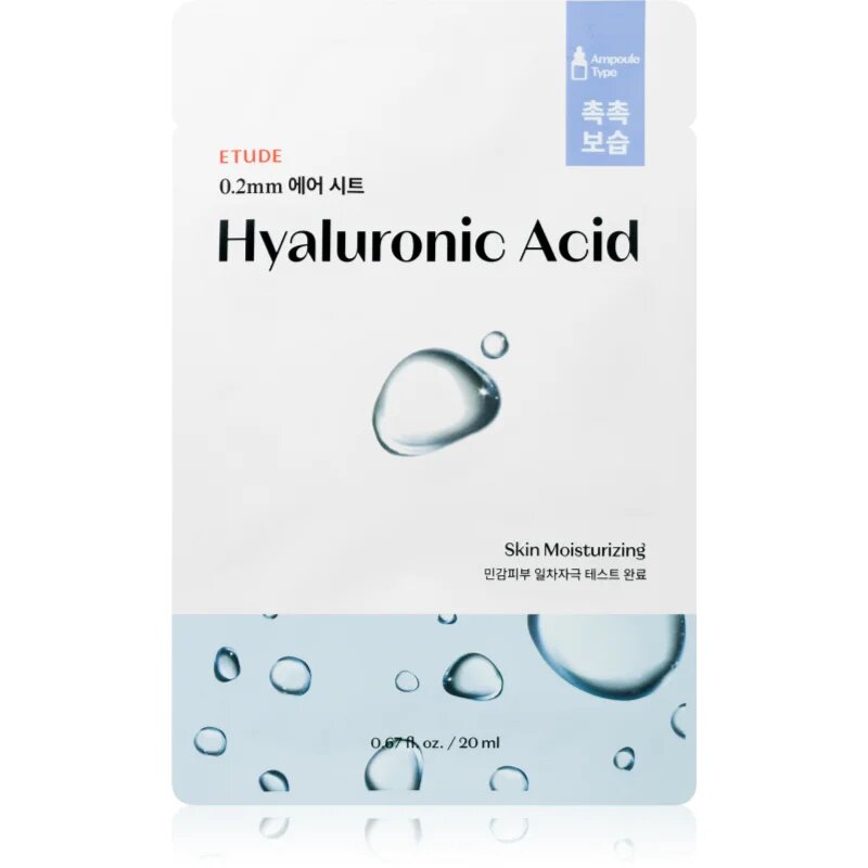 ETUDE 0.2 Therapy Air Mask Hyaluronic Acid maska iz platna za intenzivno vlažnost 20 ml
