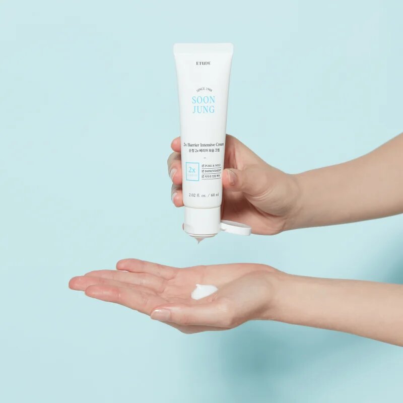 ETUDE SoonJung 2x Barrier Intensive Cream intenzivno vlažilna krema za obnovo kožne pregrade za obnovo kožne pregrade 60 ml