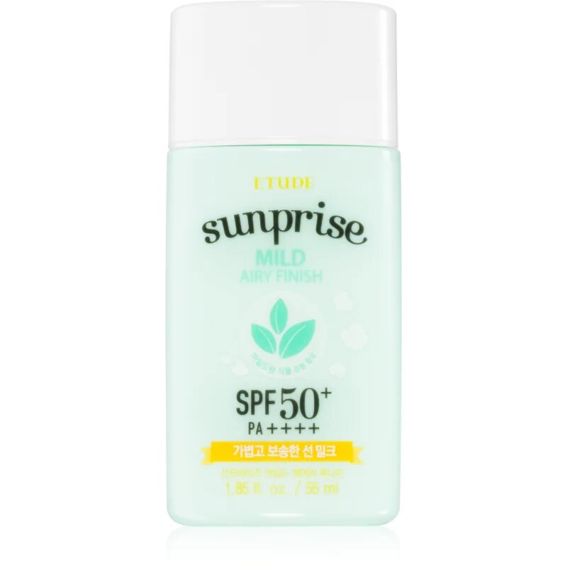 ETUDE Sunprise Mild Airy Finish mineralni zaščitni fluid za obraz SPF 50+ 55 ml