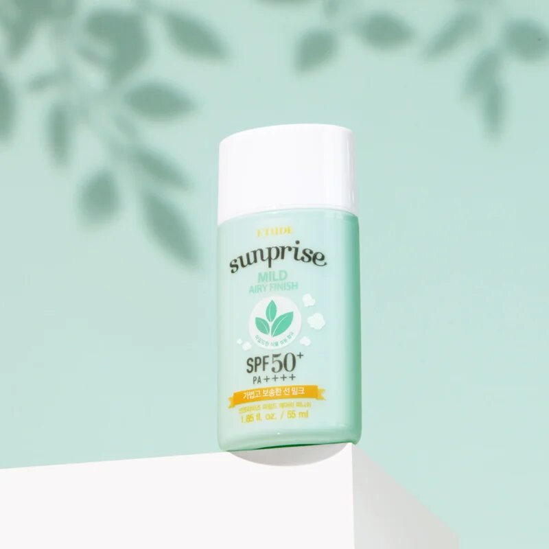 ETUDE Sunprise Mild Airy Finish mineralni zaščitni fluid za obraz SPF 50+ 55 ml