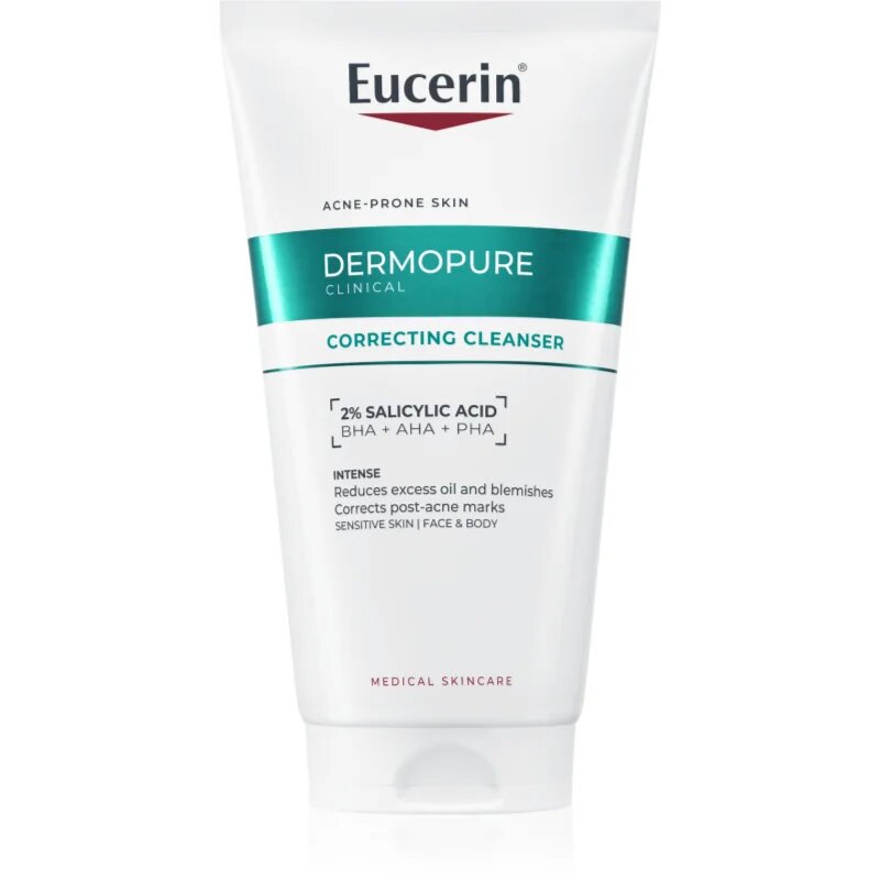 Eucerin DermoPure Clinical Correcting Cleanser eksfoliacijski čistilni gel za obraz in telo 150 ml