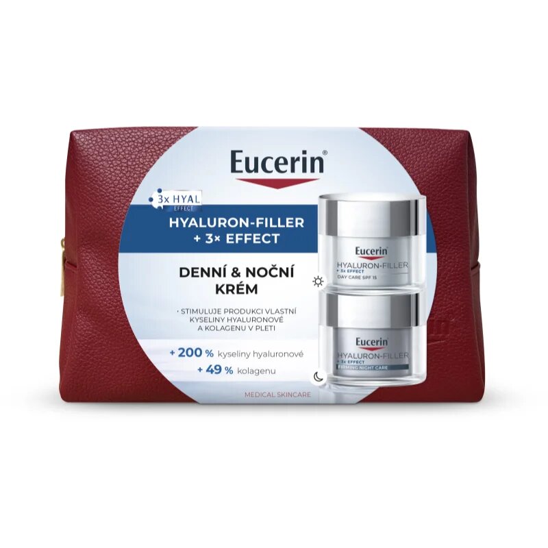 Eucerin Hyaluron-Filler + 3x Effect set za nego obraza za dan in noč