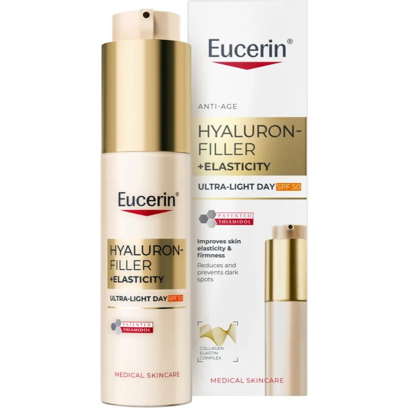 Eucerin Hyaluron-Filler + Elasticity lahka dnevna krema SPF 50 50 ml