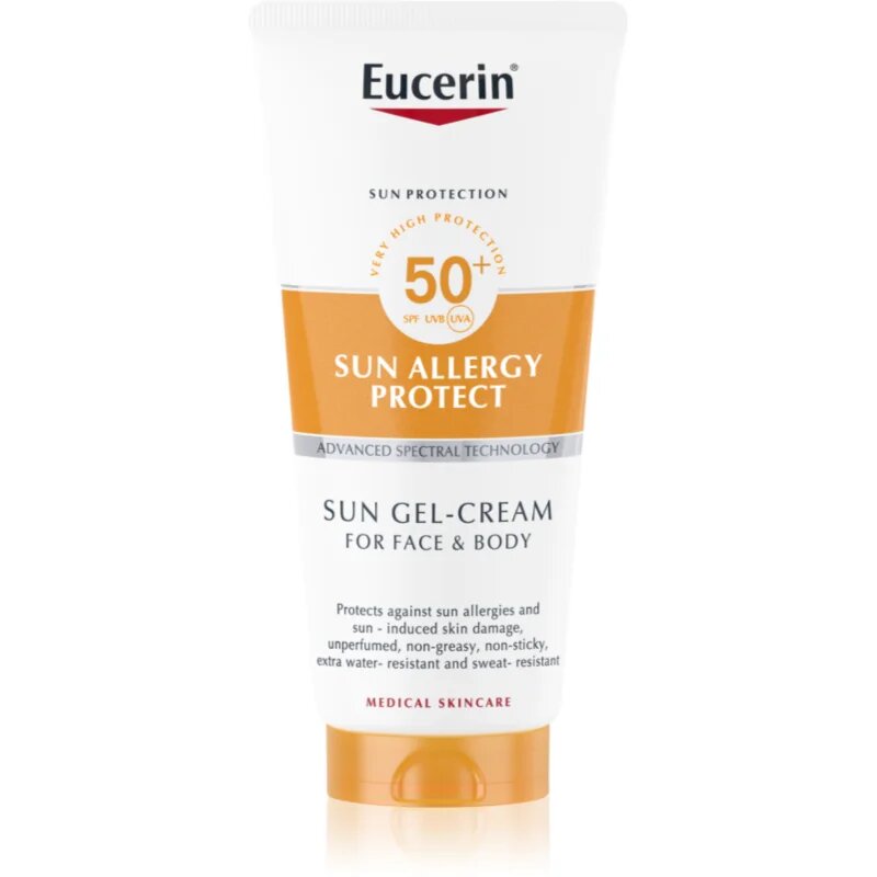 Eucerin Sun Allergy Protect zaščitna gelasta krema za obraz in telo SPF 50+ 200 ml
