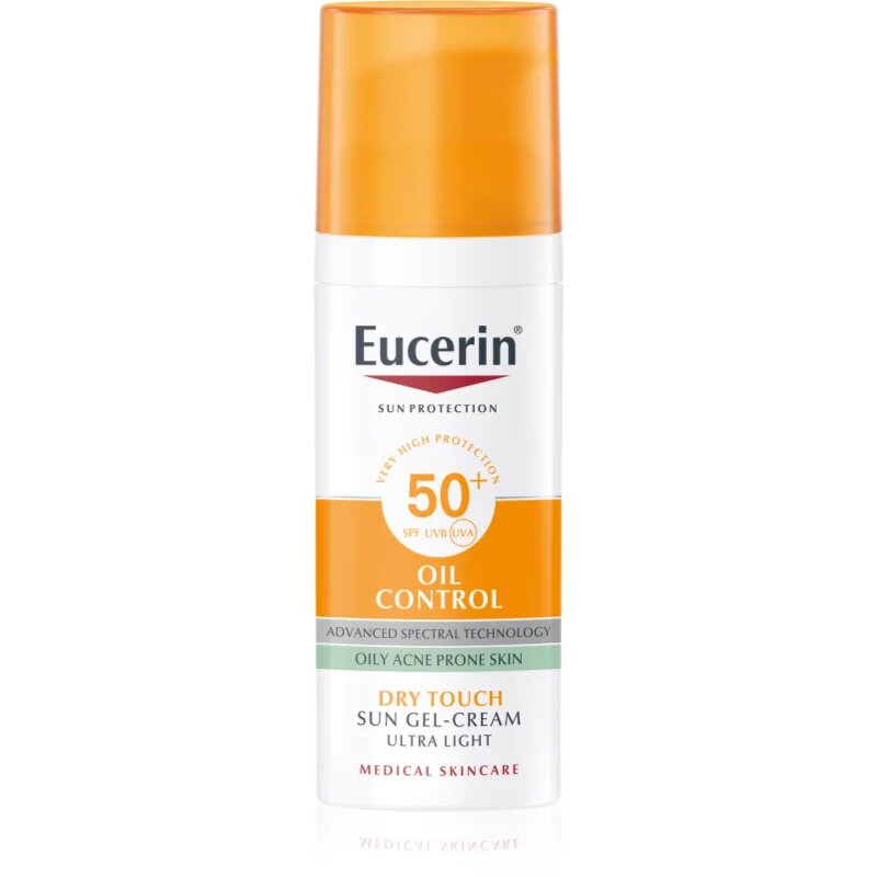 Eucerin Sun Oil Control zaščitni kremasti gel za obraz SPF 50+ 50 ml