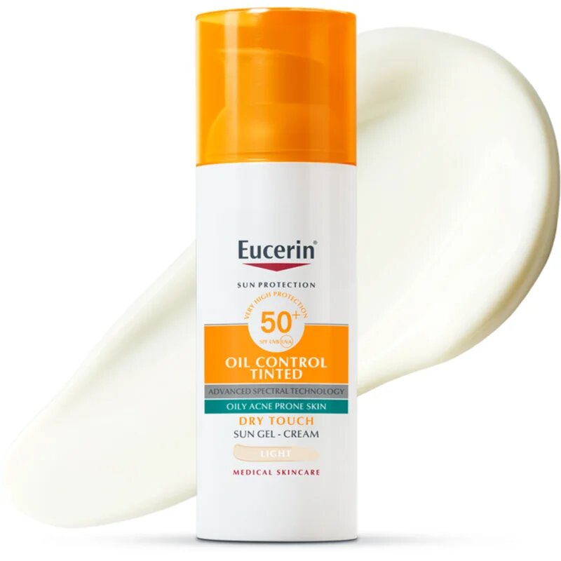 Eucerin Sun Oil Control zaščitni kremasti gel za obraz SPF 50+ 50 ml