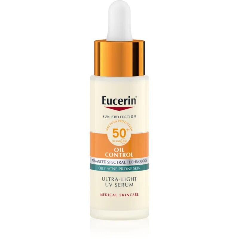 Eucerin Sun Protection Oil Control Ultra-Light UV Serum zaščitni serum SPF 50+ 30 ml