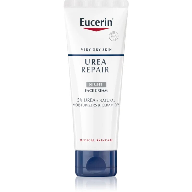 Eucerin UreaRepair Night Cream nočna krema za obraz vrat in dekolte brez dišav 50 ml