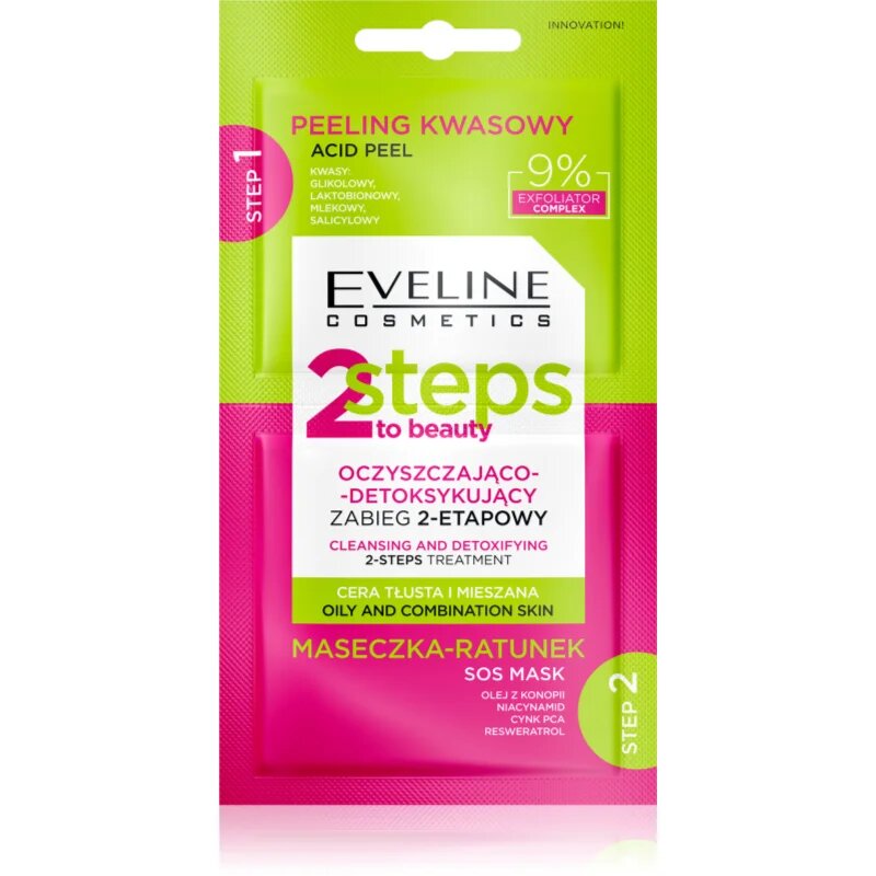 Eveline Cosmetics 2 Steps To Beauty dvofazna nega za obraz 2x4 ml