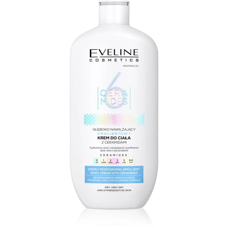 Eveline Cosmetics 6 Ceramides vlažilna krema za telo za suho do zelo suho kožo brez dišav 350 ml
