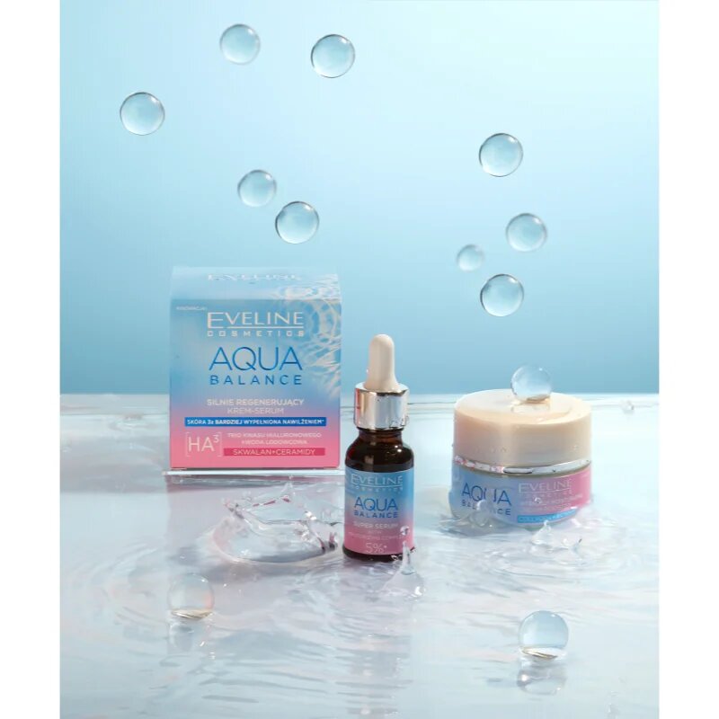 Eveline Cosmetics Aqua Balance Squalane + Ceramides intenzivna regeneracijska krema z vlažilnim učinkom 50 ml