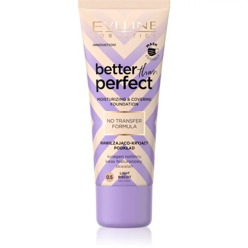 Eveline Cosmetics Better than Perfect Foundation prekrivni tekoči puder z vlažilnim učinkom odtenek 0.5 Light Biscuit Neutral 30 ml