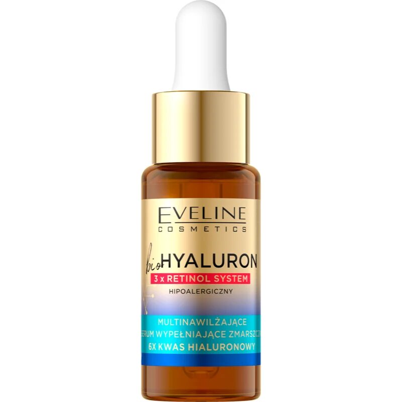 Eveline Cosmetics Bio Hyaluron 3x Retinol System serum za zapolnitev gub 18 ml