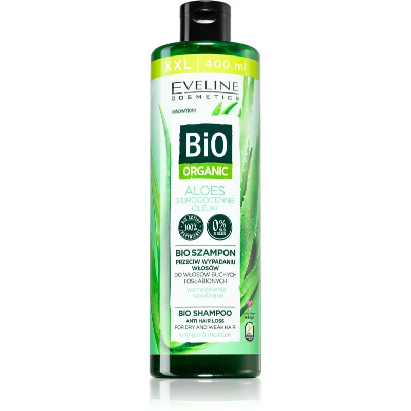 Eveline Cosmetics Bio Organic Natural Aloe Vera šampon proti izpadanju las z aloe vero 400 ml