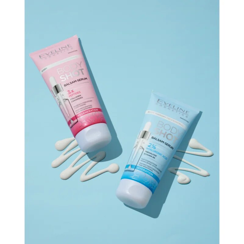 Eveline Cosmetics Body Shot 2% Hyaluronic Acid globinsko vlažilni balzam za suho kožo 200 ml