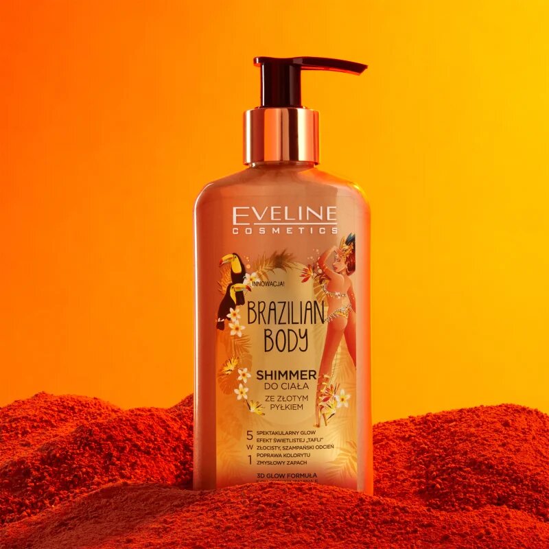 Eveline Cosmetics Brazilian Body emulzija za telo z bleščicami 150 ml