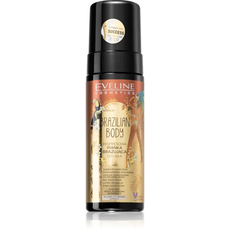 Eveline Cosmetics Brazilian Body samoporjavitvena pena za hitro porjavitev 150 ml