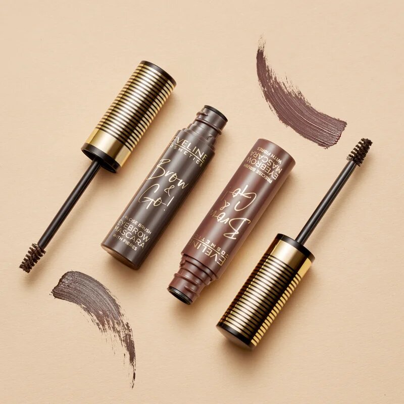 Eveline Cosmetics Brow & Go! maskara za obrvi odtenek 02 Dark 6 ml