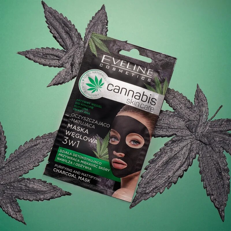 Eveline Cosmetics Cannabis čistilna maska za obraz iz ilovice 7 ml