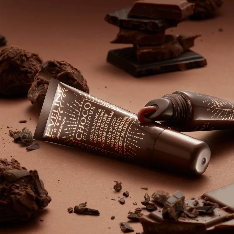 Eveline Cosmetics Choco Glamour hranilni in vlažilni balzam za ustnice 12 ml