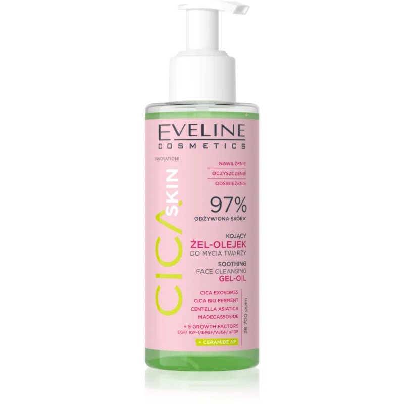 Eveline Cosmetics Cica Skin oil pomirjajoče čistilno olje za obraz 145 ml