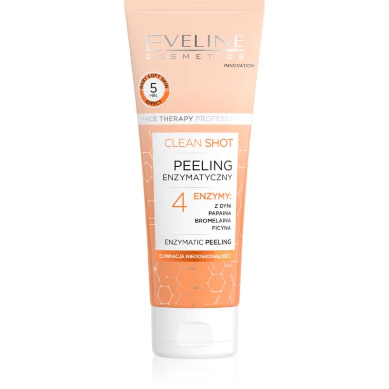 Eveline Cosmetics Clean Shot 4 Enzymes encimski piling proti nepravilnostim na koži 75 ml