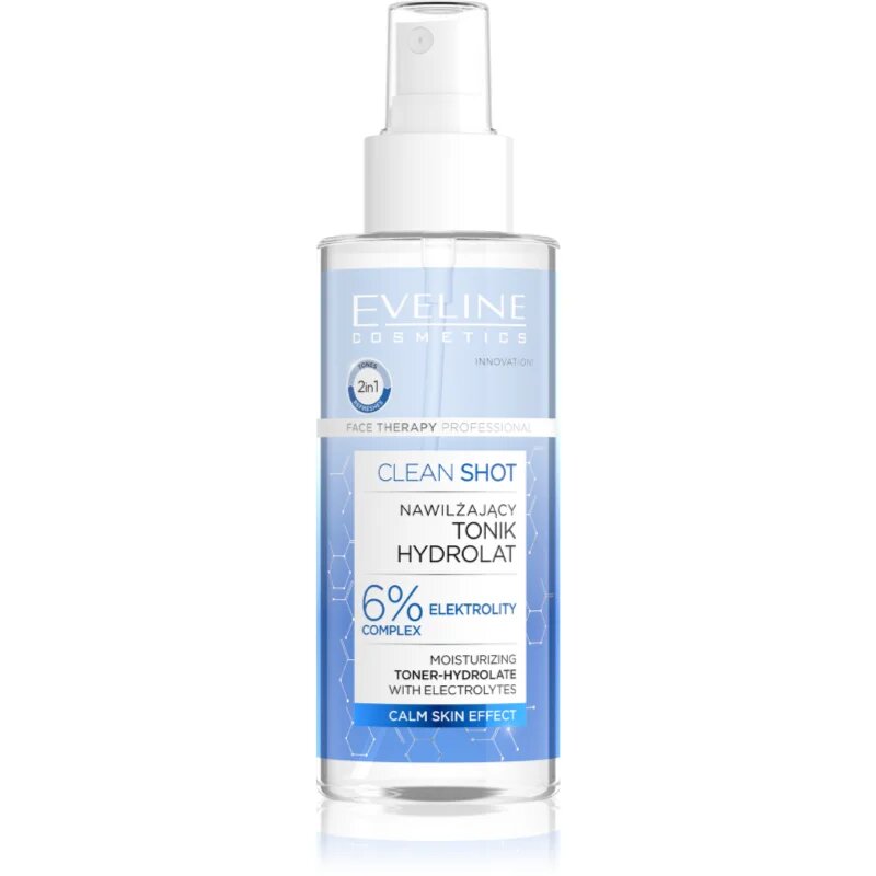 Eveline Cosmetics Clean Shot 6% Electrolyte Complex vlažilni tonik 150 ml