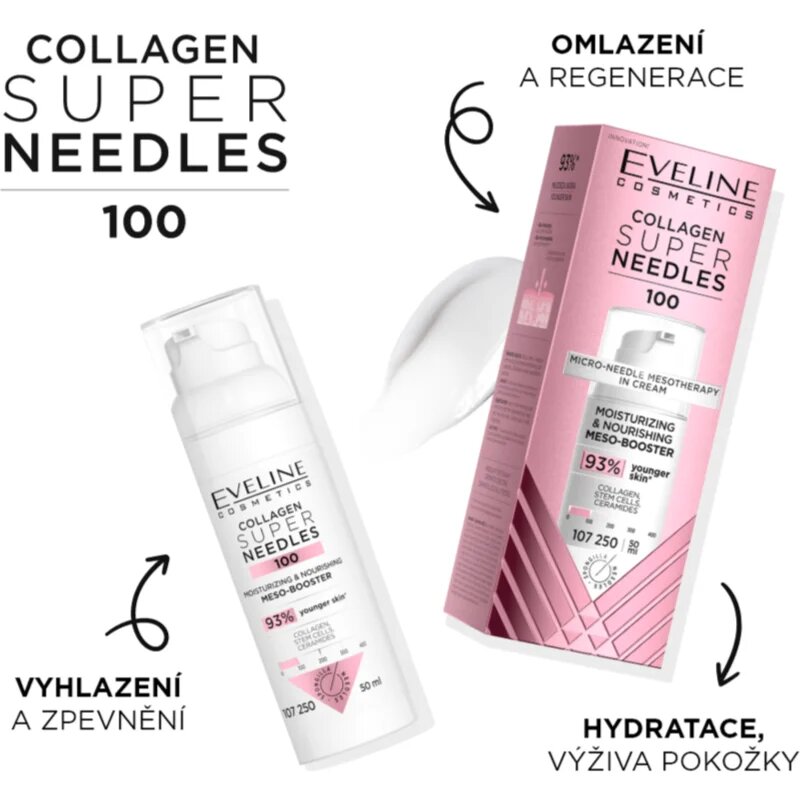 Eveline Cosmetics Collagen Super Needles 100 vlažilni in hranilni serum 50 ml