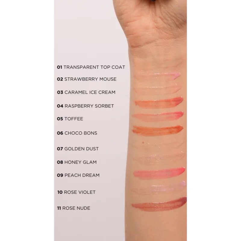 Eveline Cosmetics Diamond Glow bleščeči sijaj za ustnice s hialuronsko kislino odtenek 09 Peach Dream 4.5 ml