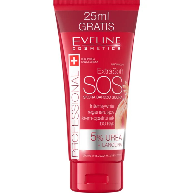 Eveline Cosmetics Extra Soft SOS krema za roke za suho in obremenjeno kožo 100 ml