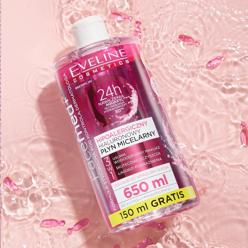 Eveline Cosmetics FaceMed+ čistilna micelarna voda 650 ml
