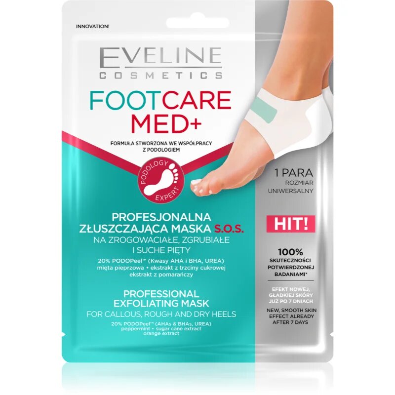 Eveline Cosmetics Foot Care Med eksfoliacijska maska za pete 2 kos