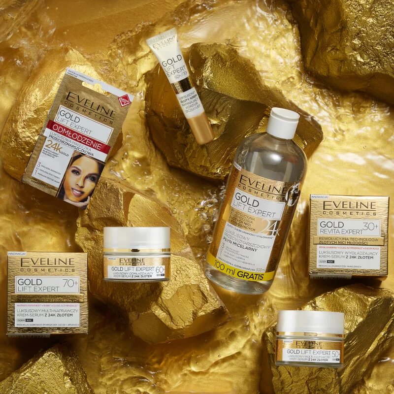 Eveline Cosmetics Gold Lift Expert dnevna in nočna krema 60+ s pomlajevalnim učinkom 50 ml