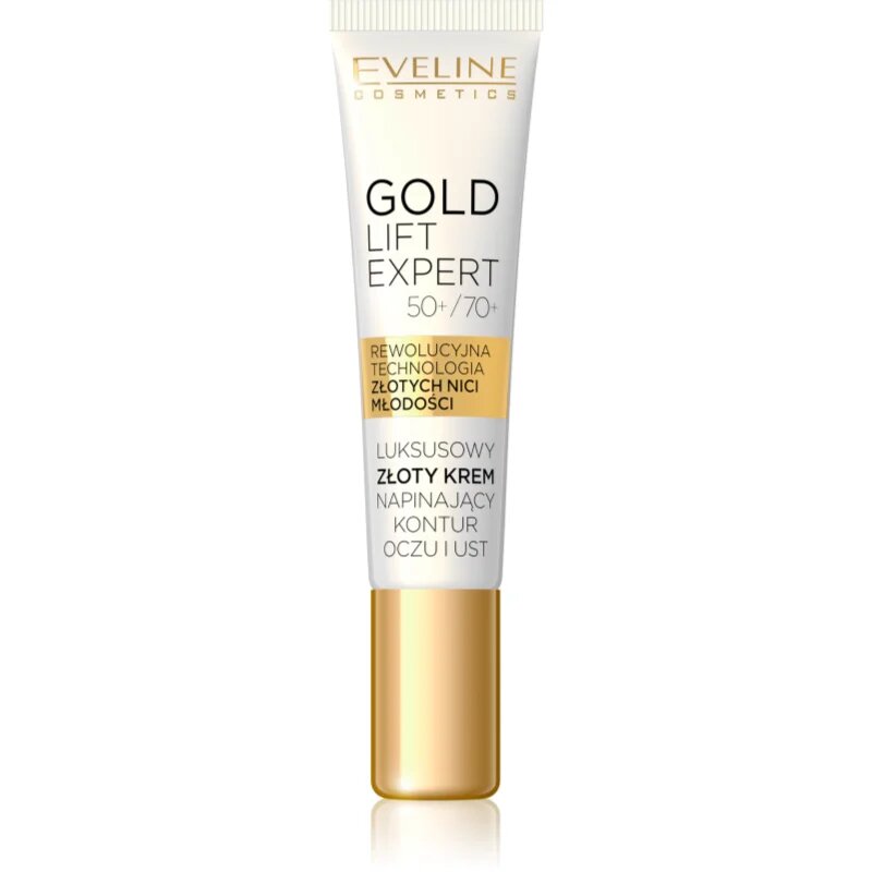 Eveline Cosmetics Gold Lift Expert gladilna krema za okoli oči in ustnic 15 ml