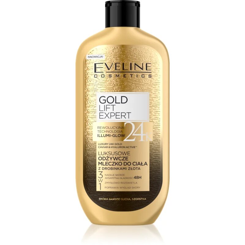 Eveline Cosmetics Gold Lift Expert hranilna krema za telo z zlatom 350 ml