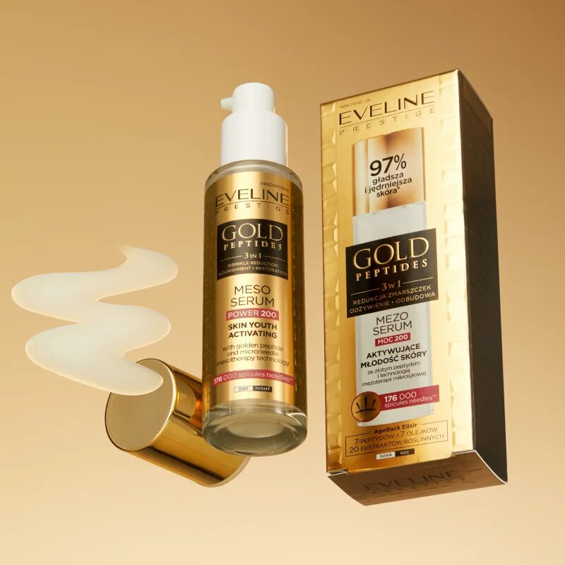 Eveline Cosmetics Gold Peptides 3 in 1 aktivacijski serum za mladosten videz 30 ml