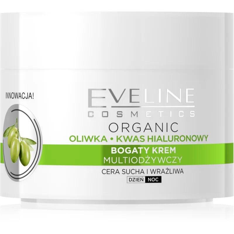 Eveline Cosmetics Green Olive dnevna in nočna vlažilna krema proti gubam z izvlečki oljke 50 ml