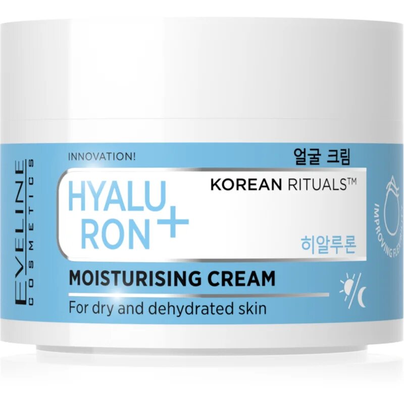 Eveline Cosmetics Hyaluron + Korean Rituals vlažilna krema za obraz 50 ml