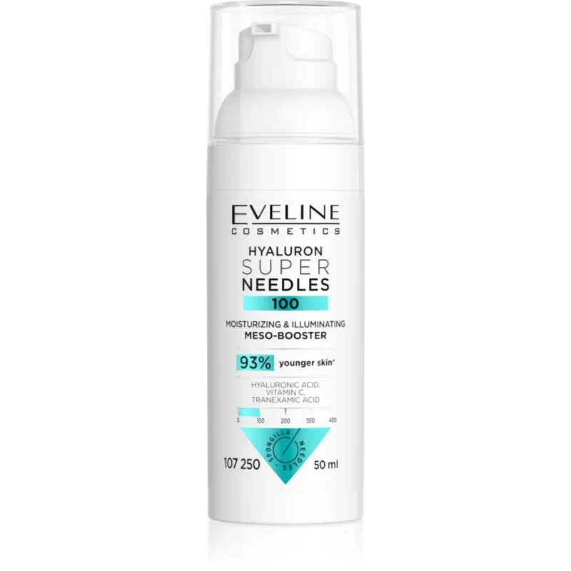 Eveline Cosmetics Hyaluron Super Needles 100 vlažilni serum 50 ml