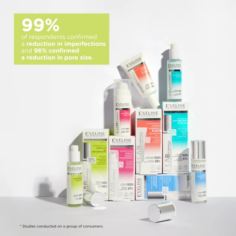 Eveline Cosmetics LAB Formula 18% Solution serum proti nepravilnostim na koži 30 ml
