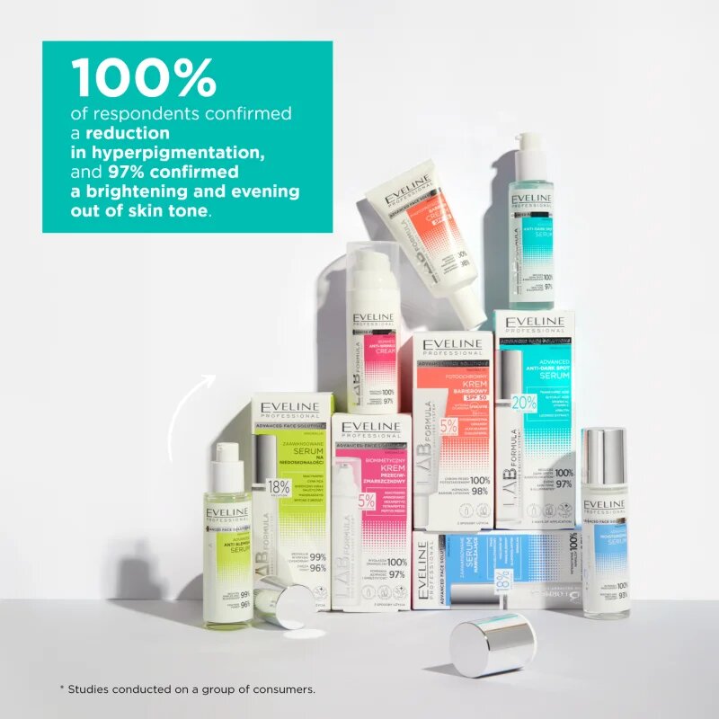 Eveline Cosmetics LAB Formula 20% Solution nega za poenotenje kože s hiperpigmentacijo 30 ml